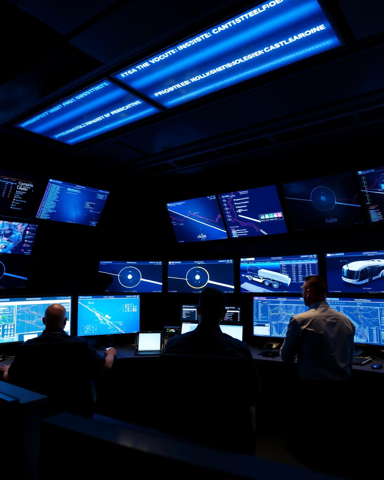 Velora Eve logistics operations command centre with live fleet tracking